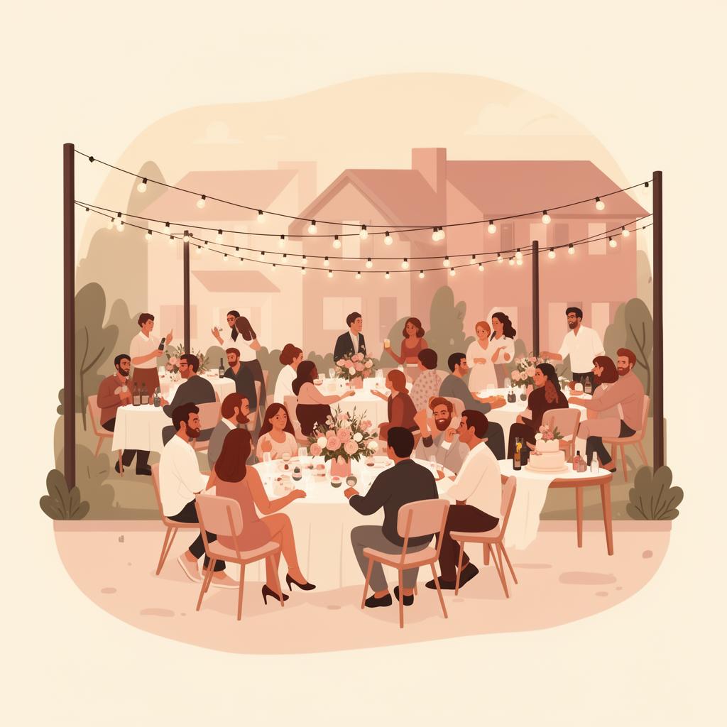 Community gathering event scene